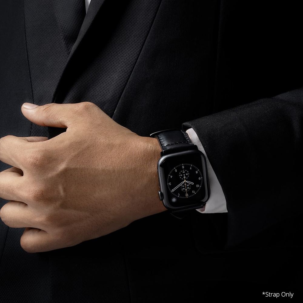 (22 mm) - ADAPTER 40/41 mm Horween Leather Apple Watch Strap Handmade Leather Premium Padded