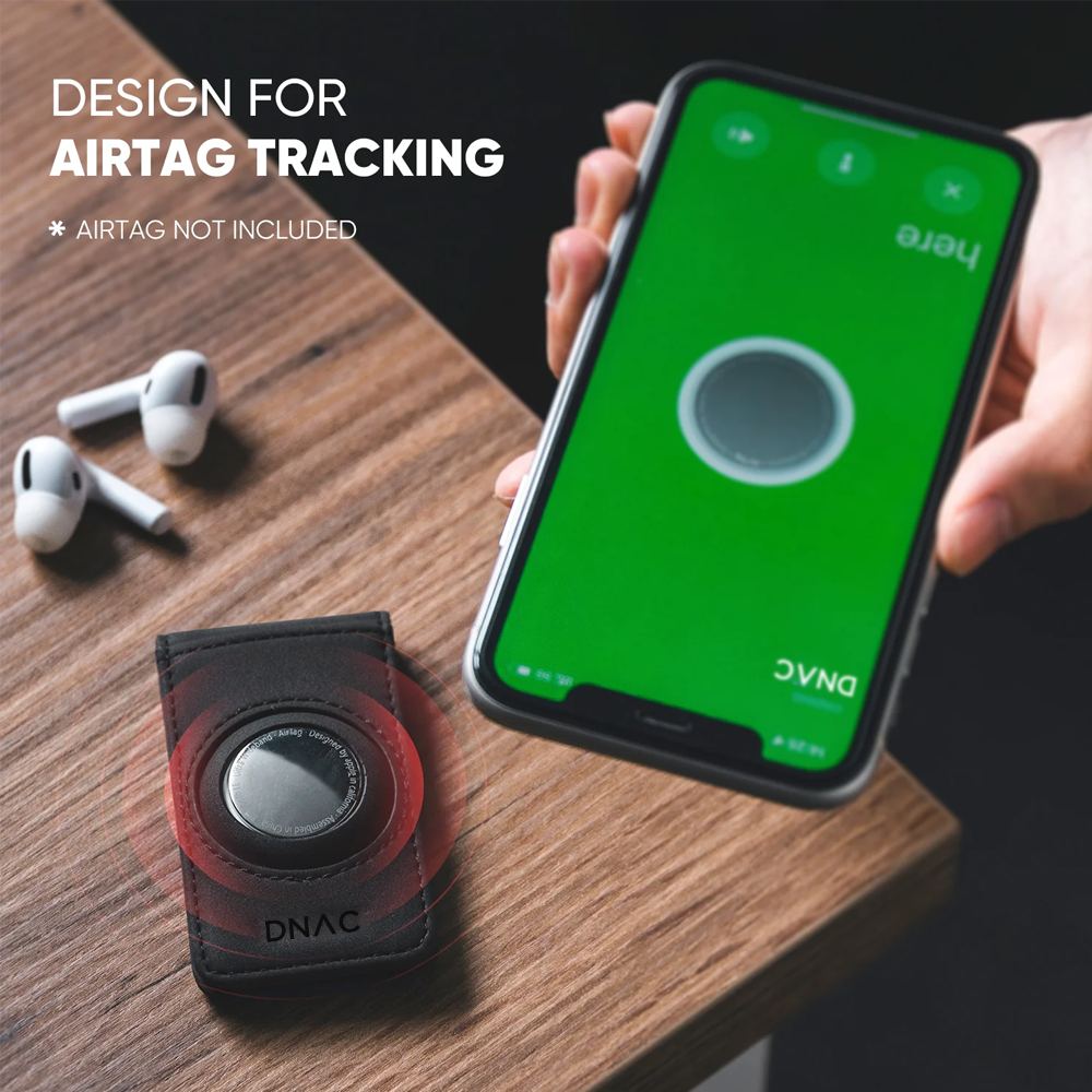 DNAC Magnetic Money Clip with Airtag Case