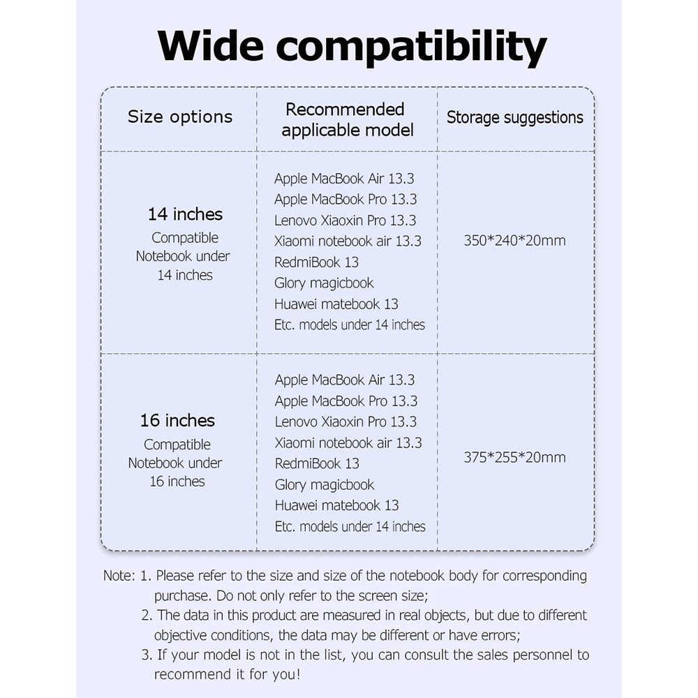 DNAC Multi-Function Laptop Sleeve 14 Inch with Magnetic Stand