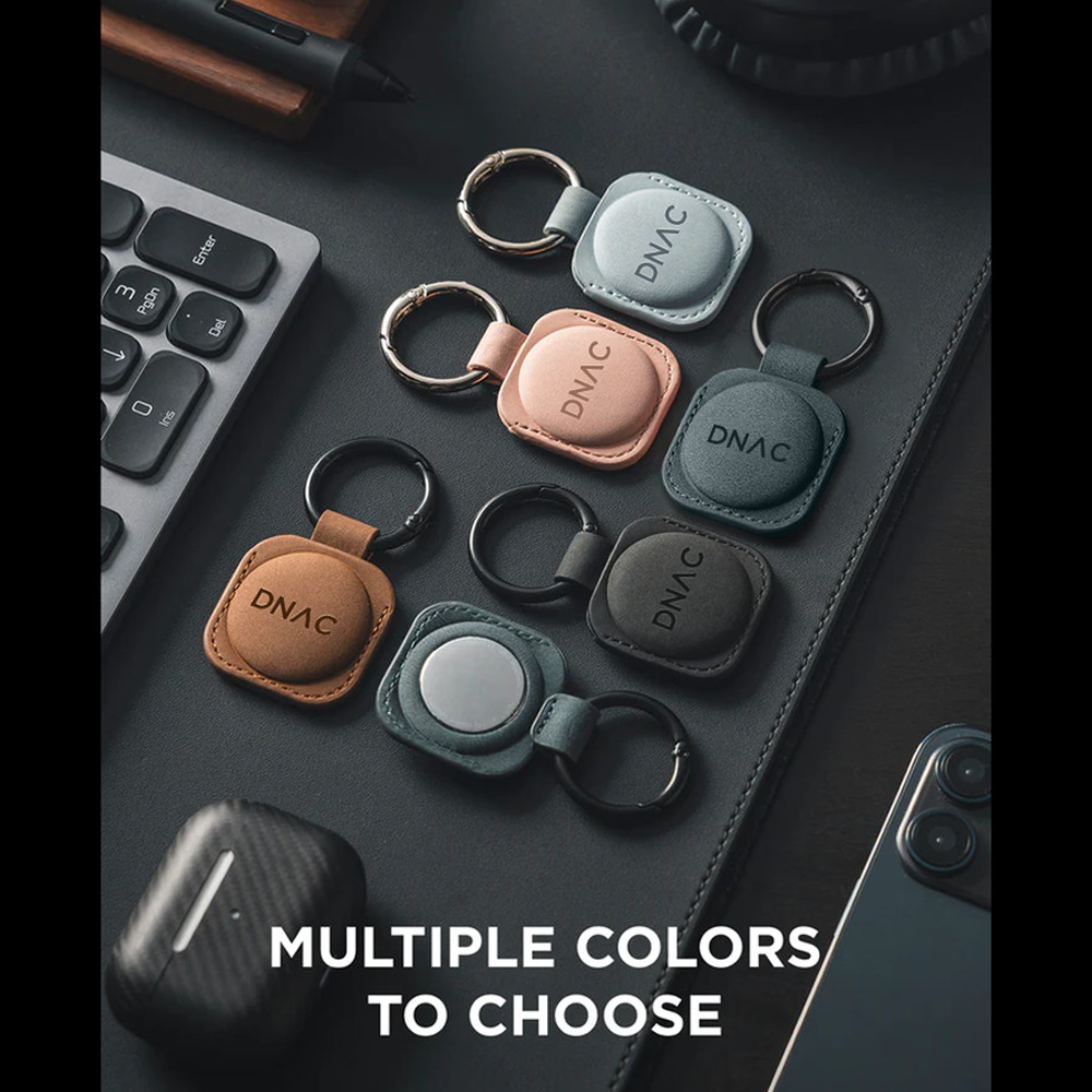 DNAC AirTag Case Apple Air Tag with Keychain Leather AirTags