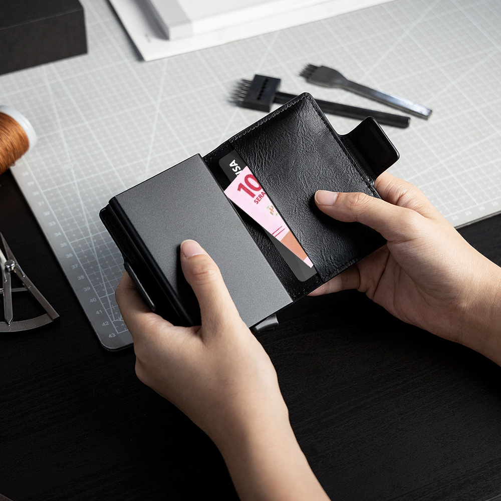 DNAC Twin Wallet Card Holder RFID Dompet Kartu Minimalis Pria Wanita