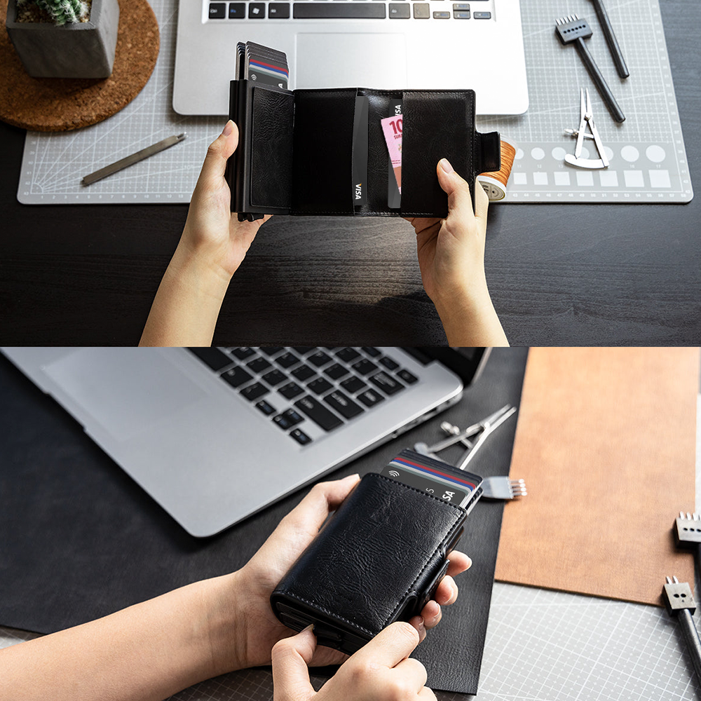 DNAC Twin Wallet Card Holder RFID Dompet Kartu Minimalis Pria Wanita