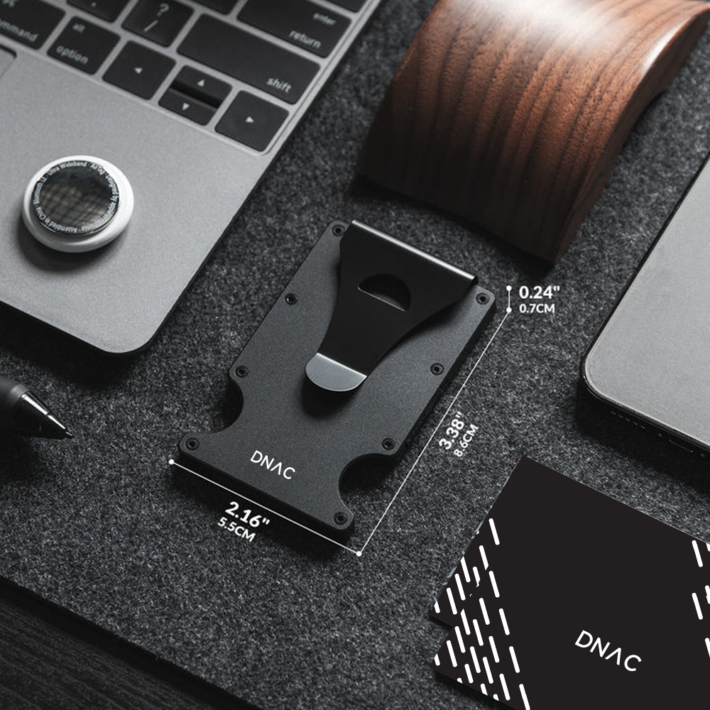 DNAC Metal Wallet Card Holder RFID Dompet Kartu Minimalis Pria Wanita