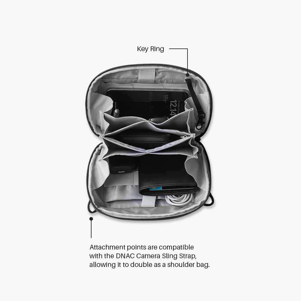 DNAC Tech Organizer Pouch / Travel Pouch / Case - Black