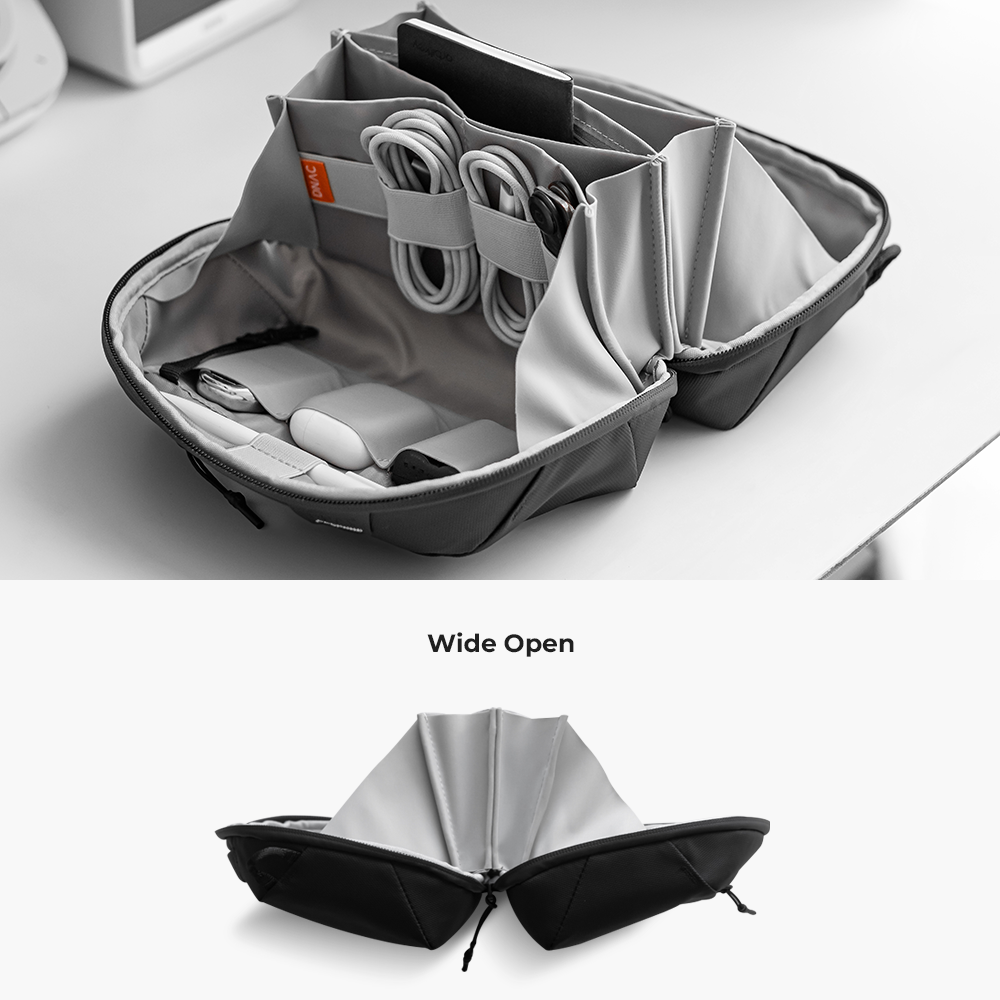 DNAC Tech Organizer Pouch / Travel Pouch / Case - Black