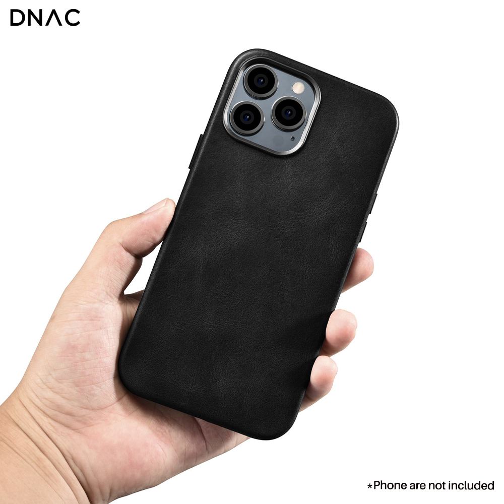 DNAC Case iPhone 13 Cowhide Leather MagSafe Hybrid Casing