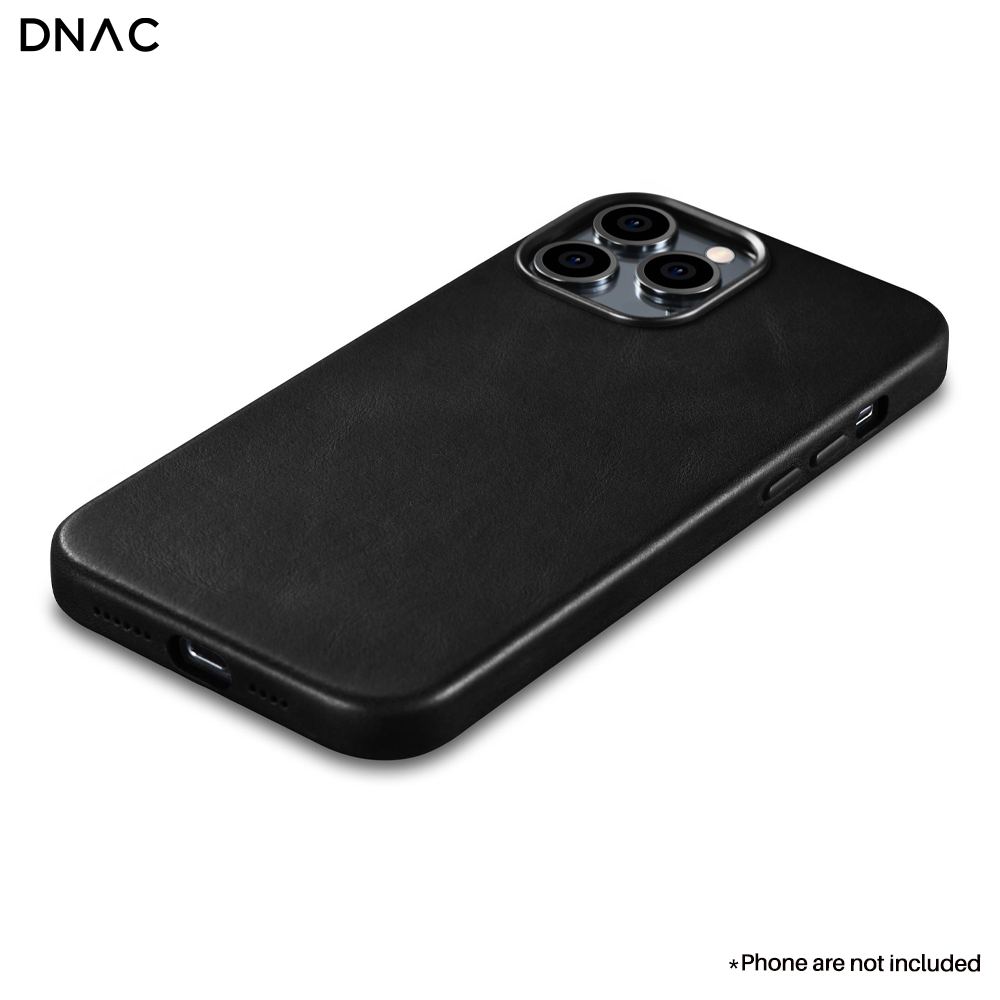 DNAC Case iPhone 13 Pro Max Cowhide Leather MagSafe Hybrid Casing