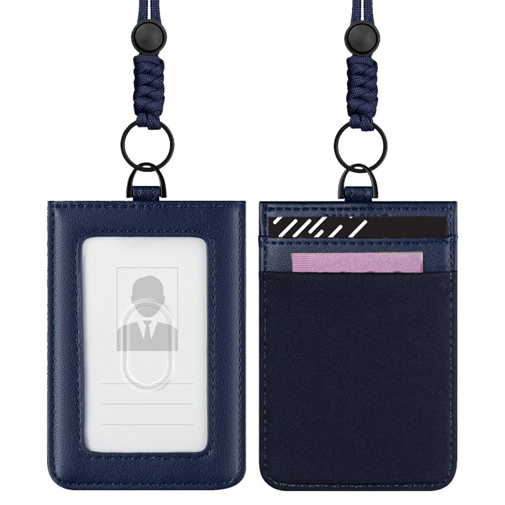 DNAC ID Card Holder with Lanyard Money Pocket