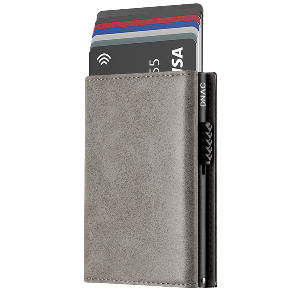 DNAC Mini Wallet Card Holder RFID with Back Zipper Pocket