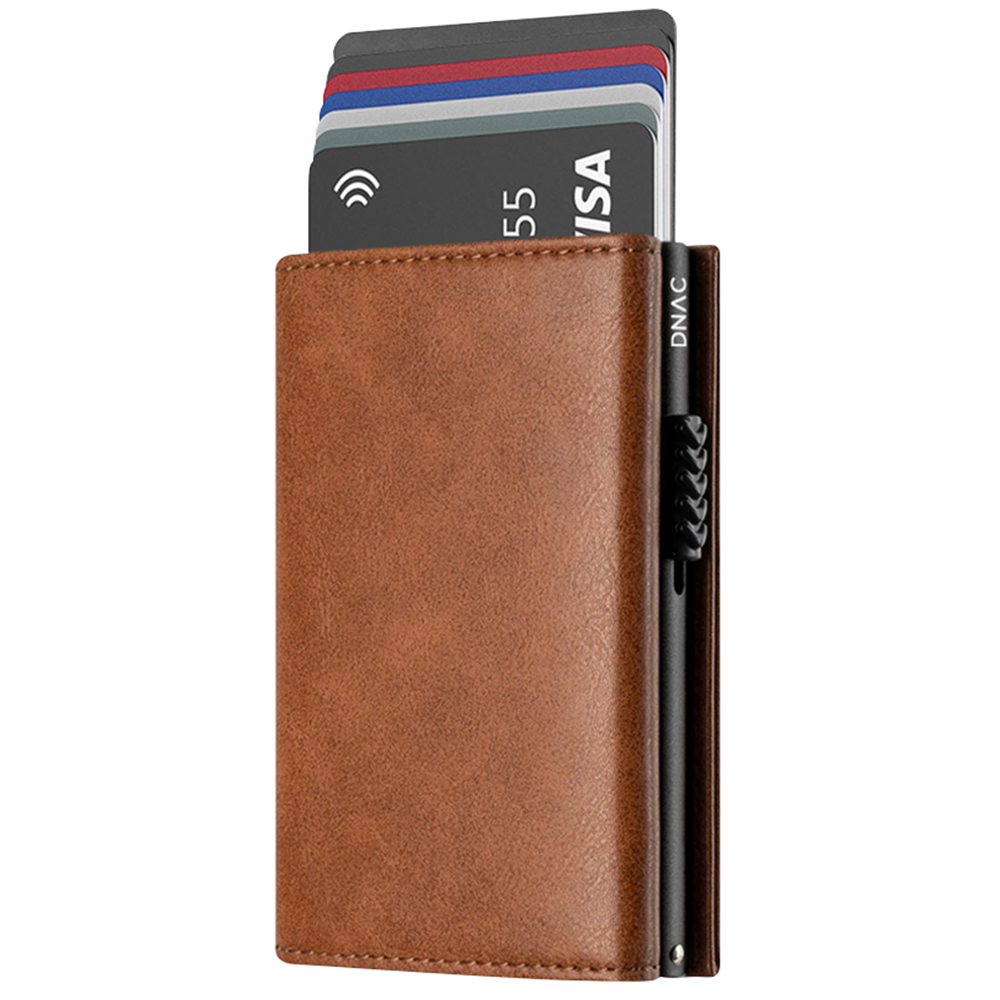 DNAC Mini Wallet Card Holder RFID with Back Zipper Pocket
