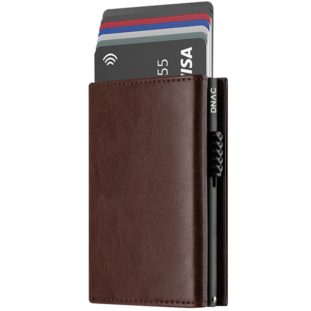 DNAC Mini Wallet Card Holder RFID with Back Zipper Pocket