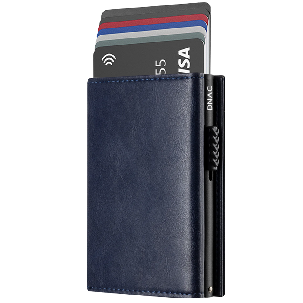 DNAC Mini Wallet Card Holder RFID with Back Zipper Pocket