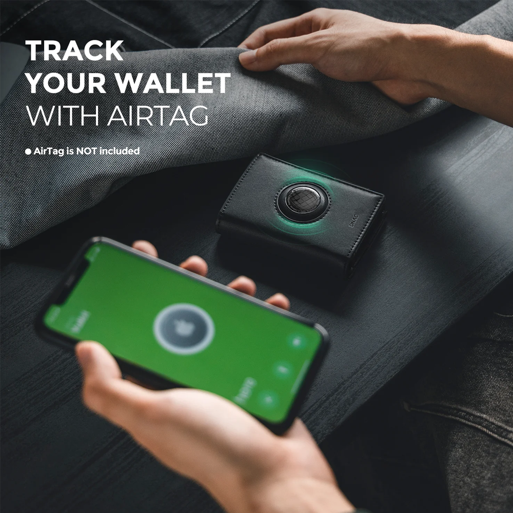 DNAC Mini Wallet Card Holder RFID with Airtag Case