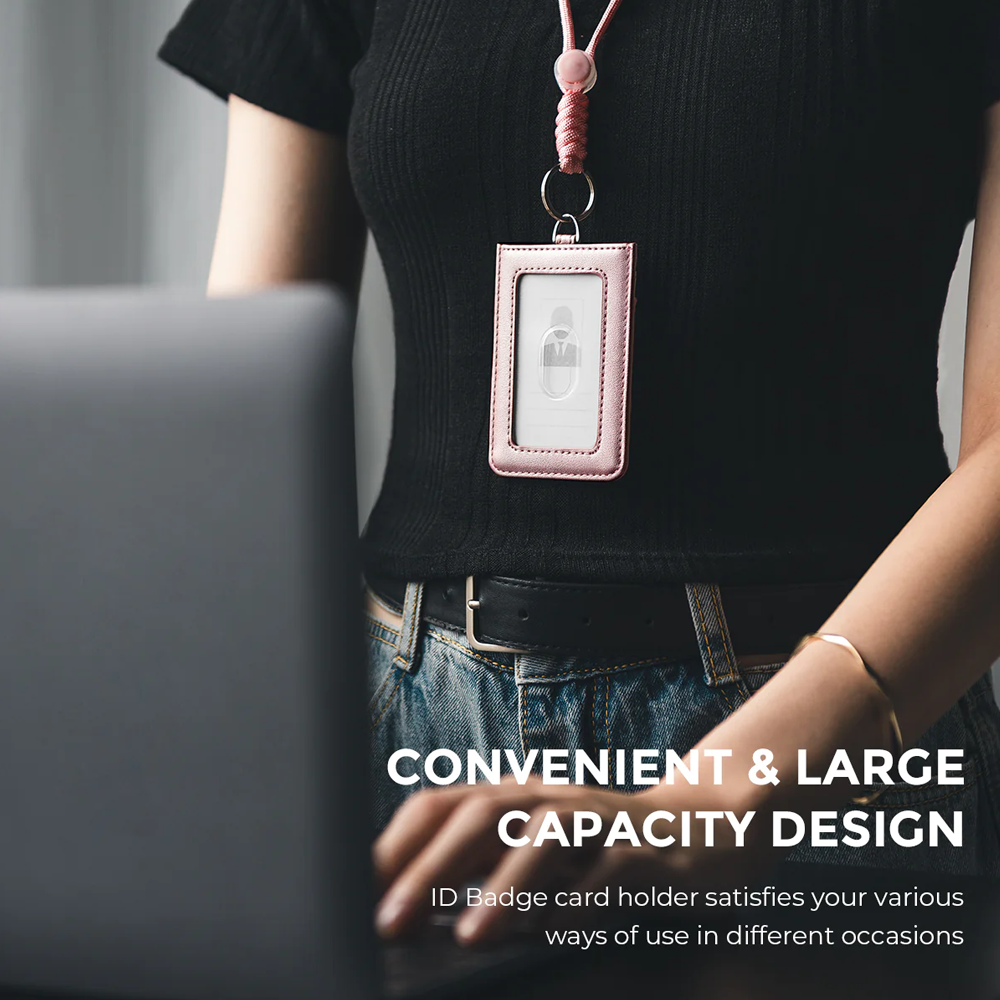 DNAC ID Card Holder with Lanyard Money Pocket