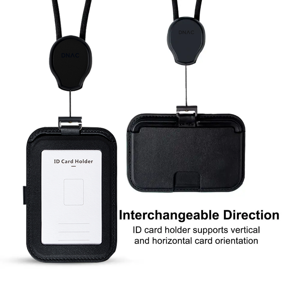 DNAC ID Card Holder and Card Slots with Ribbon Lanyard