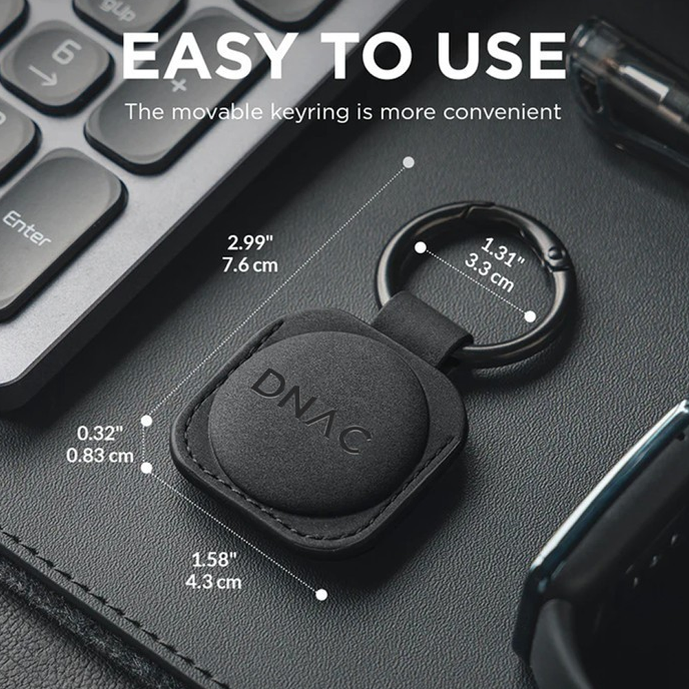 DNAC AirTag Case Apple Air Tag with Keychain Leather AirTags