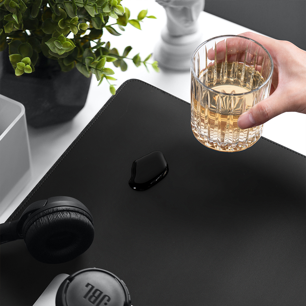 Desk mat DNAC - Minimalistic Desk mat Mousepad Leather from DNAC- Black