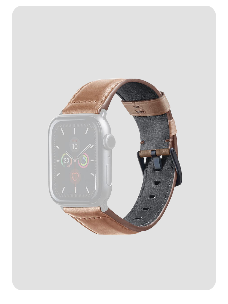 (22 mm) - ADAPTER 40/41 mm Horween Leather Apple Watch Strap Handmade Leather Premium Padded